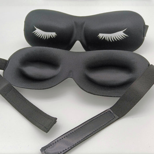 Black Sleeping Eye Mask for Eyelash extensions or eyelash lifts